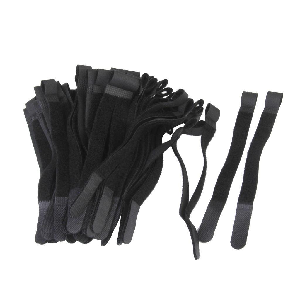 Nylon Hook Loop Cable Ties Tidy Strap Cabling Organiser with Metal Buckle