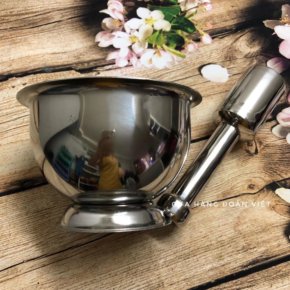 Bộ Cối Chày inox đường kính 17cm dùng để giã thức ăn, giã cua chống nấm mốc