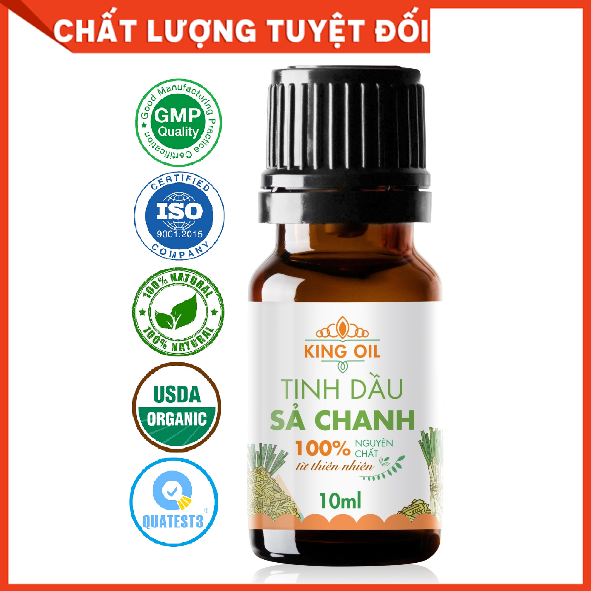 Tinh dầu Tràm Huế (Tràm Gió) 10ml xuất khẩu thị trường Mỹ, nguyên chất từ thiên nhiên, An Toàn Cho Bé, Xông Phòng, Khử Mùi, Kháng Khuẩn, Đuổi Muỗi, Giải Cảm - KingOil