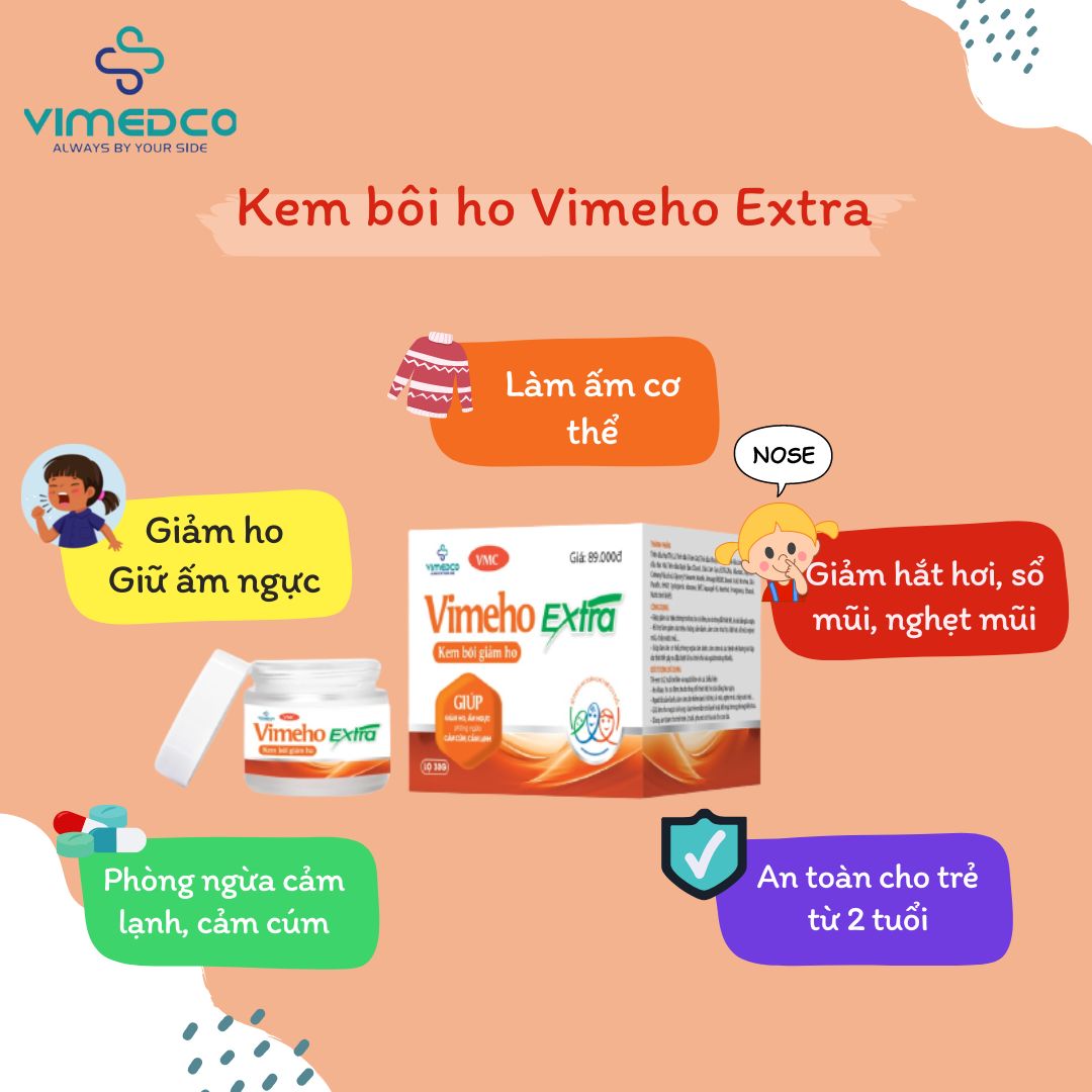 Kem bôi ho, kem bôi ấm ngực Vimeho Extra