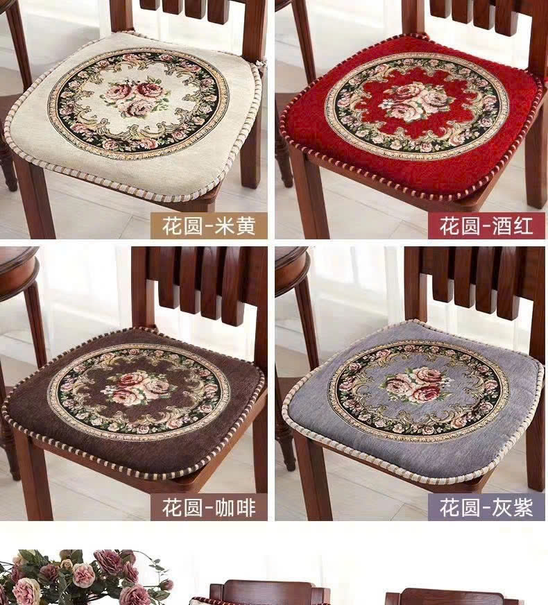 Đệm Lót Ghế Hoa Văn Cổ Điển Có Dây Buộc – Nệm Ngồi Dày Dặn Chống Trượt, Trang Trí Ghế Gỗ, Ghế Ăn, Ghế Sofa - HÀNG CHÍNH HÃNG MINIIN