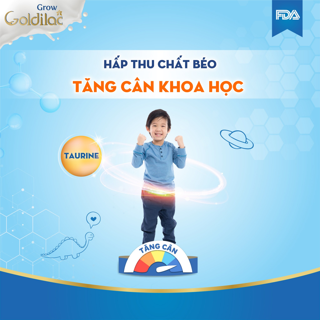 Sữa non Tổ yến Goldilac Grow hộp 168g x 12 gói - Sữa dinh dưỡng cho bé từ 0-10 tuổi, hỗ trợ tiêu hóa, tăng cân, tăng sức đề kháng giảm biếng ăn chậm lớn