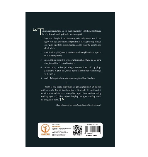 Ý Chí Quyền Lực: Một Nỗ Lực Đảo Hoán Mọi Giá Trị (Tập 1) - Friedrich Nietzsche - KM