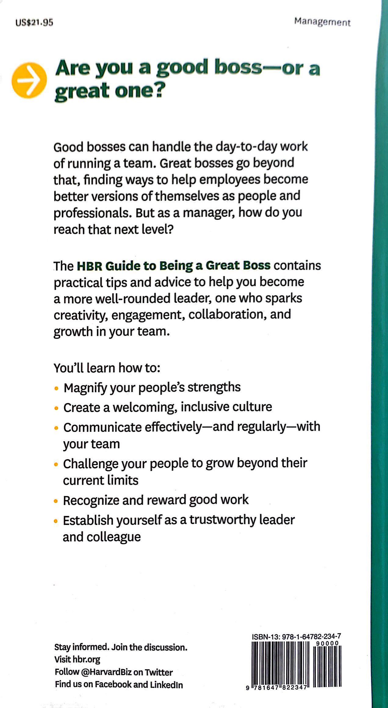 HBR Guide To Being A Great Boss