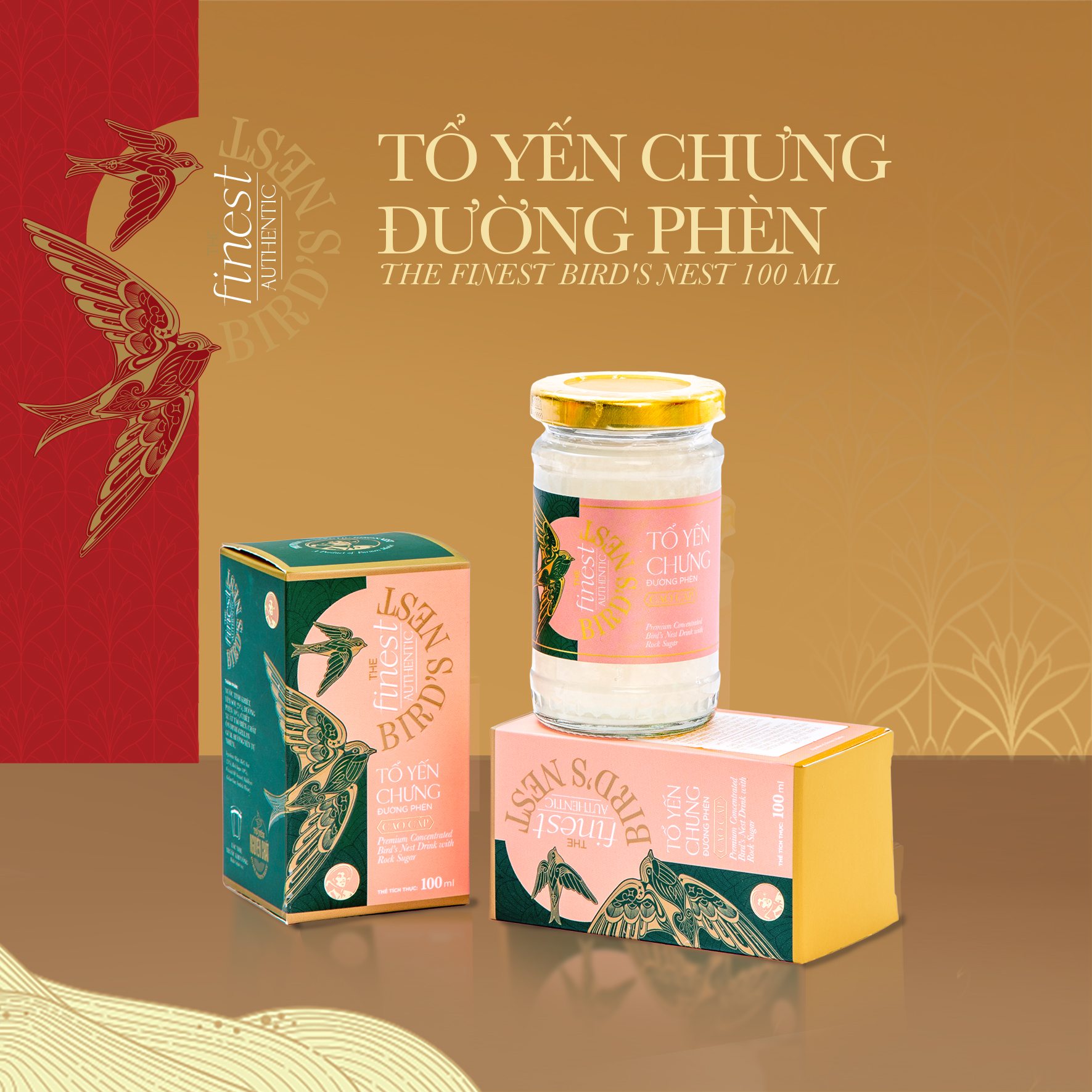 [Giao hàng toàn quốc] Tổ yến chưng đường phèn The Finest Bird's Nest (Hũ 100ML)