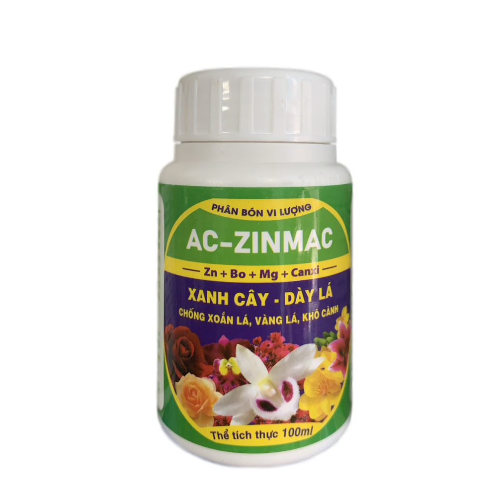 Phân bón vi lượng AC ZINMAC xanh cây dày lá - Chai 100ml