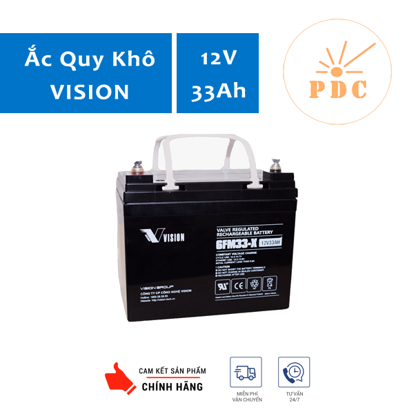 Ắc quy Vision 6FM33-X 12V 33Ah -