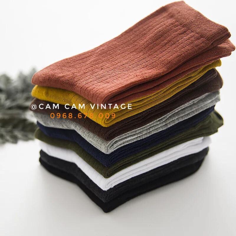 TẤT CAO CỔ NỮ VỚ CAO CỔ NỮ TẤT VINTAGE KOREAN BASIC SOCKS TẤT VỚ UNISEX