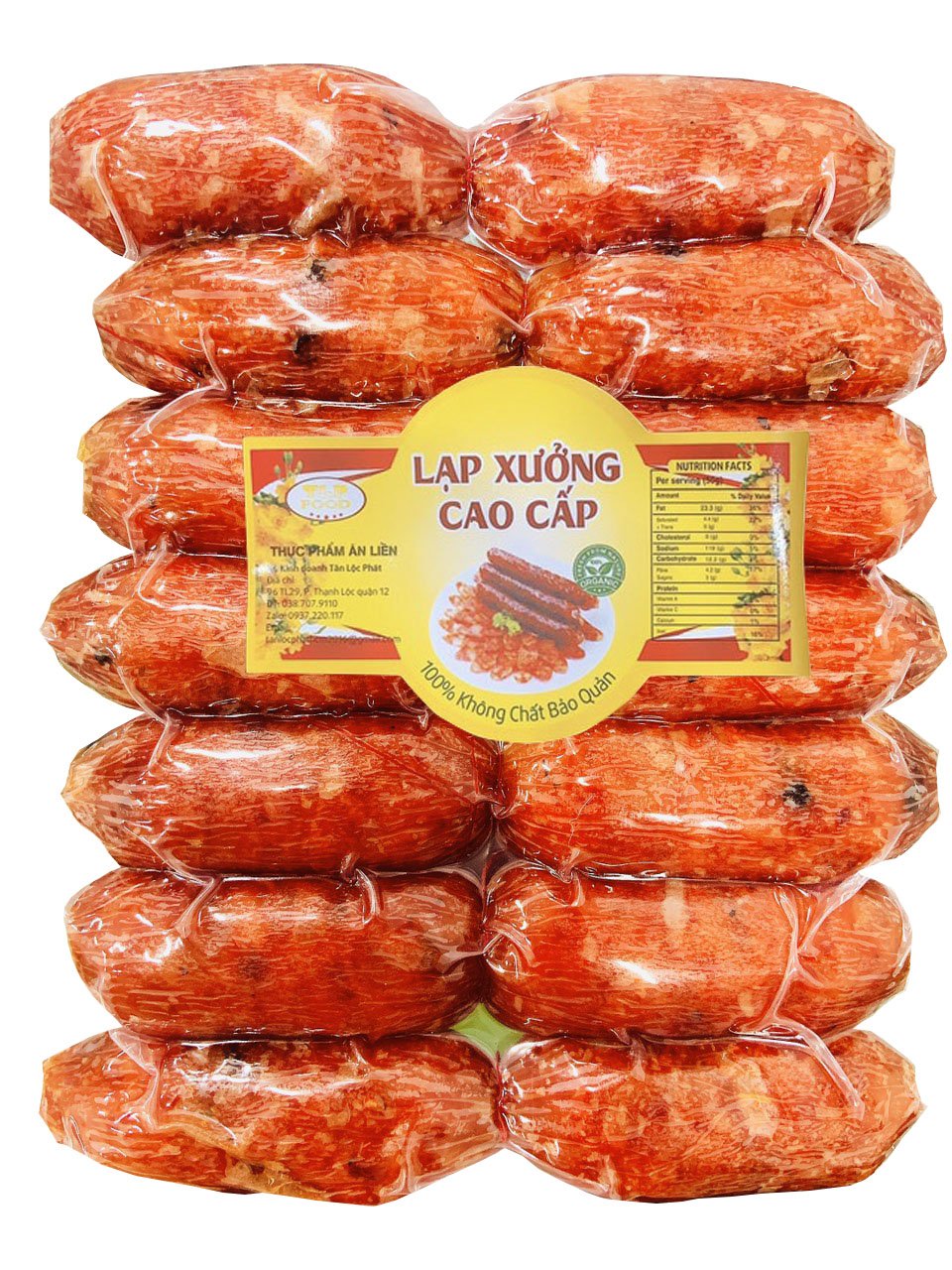 500G LẠP XƯỞNG HEO LOẠI KHÔ CÂY NGẮN THƠM NGON CHẤT LƯỢNG UY TÍN TÂN LỘC PHÁT