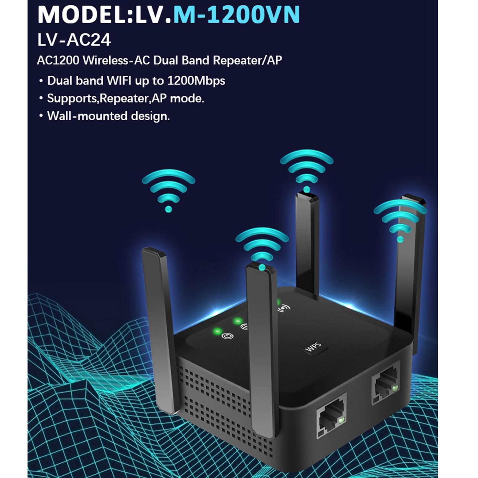 1200Mbps Dual-Band Wifi Range Extender Repeater Amplifer  UK