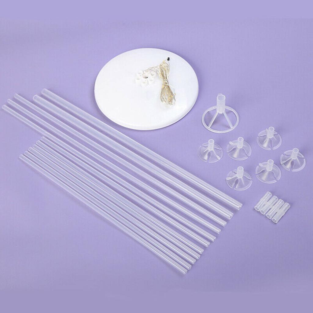 2x Reusable Wedding LED Balloon Stick Holder Balloon Stand Holder Kit Decorative Birthday Party Baby Shower Holidays Anniversary Supplies Table Access