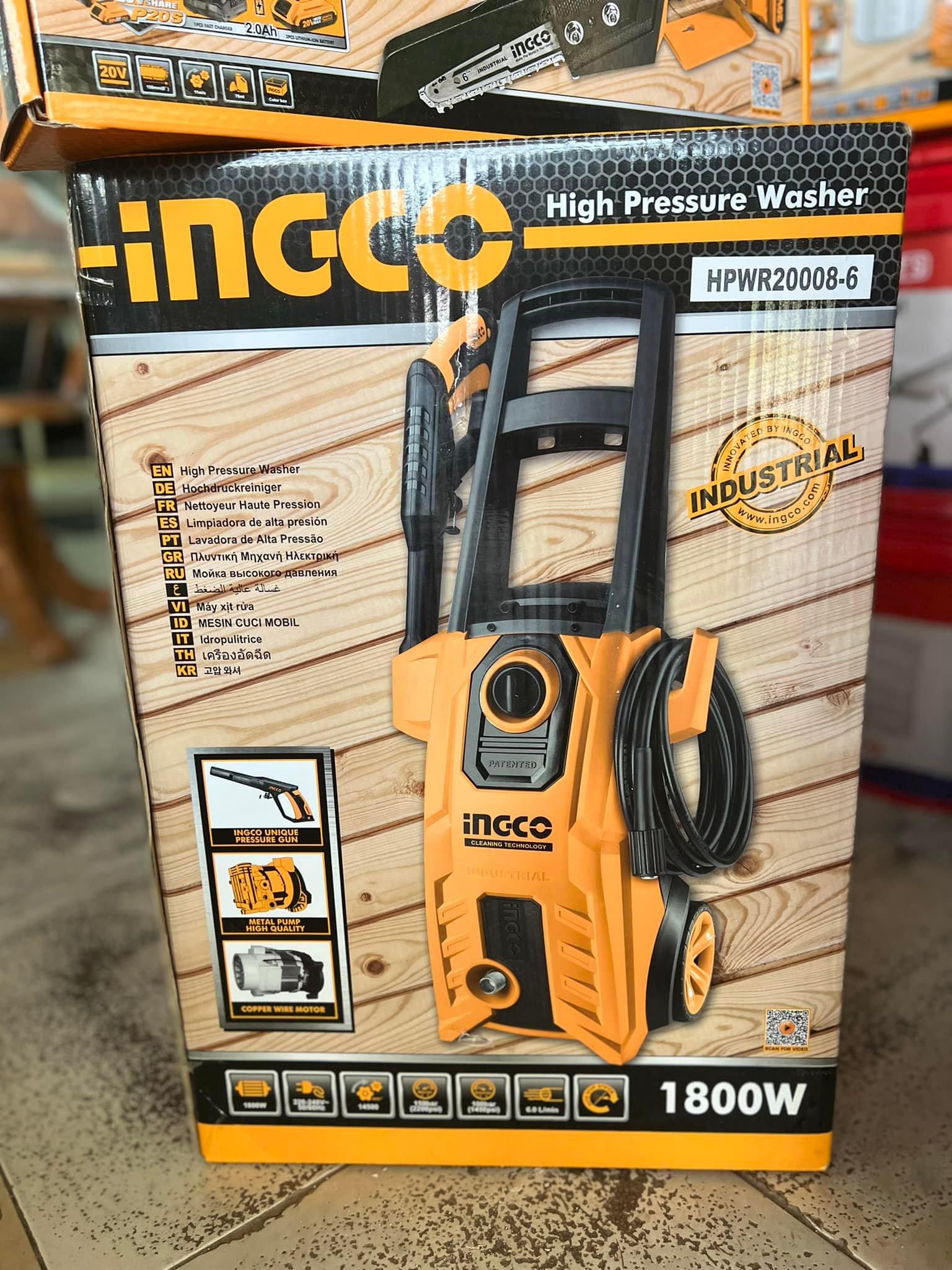 MÁY XỊT RỬA XE ÁP LỰC 1800W INGCO HPWR20008 - HÀNG CHÍNH HÃNG