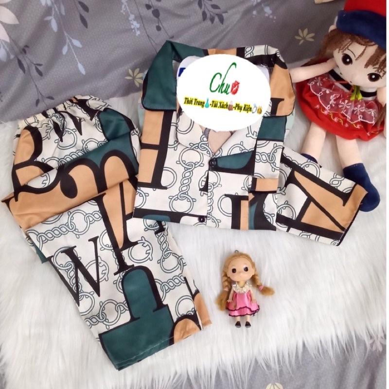 Bộ pijama họa tiết tròn lập thể sang chảnh size dưới 60kg