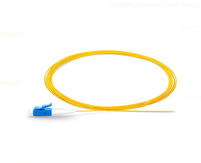 Dây nhảy quang LC UPC Simplex OS2 Single Mode PVC Pigtail sample - Xmethod Network - Hàng chính hãng