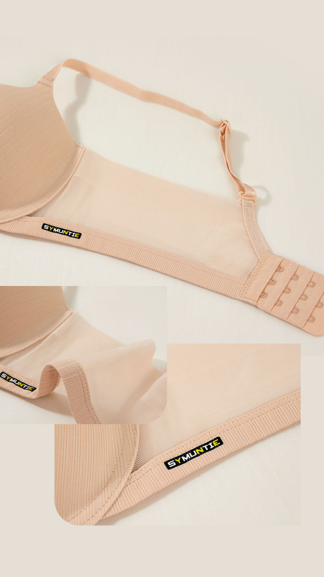 Áo Lót Nữ Su Đúc Không Gọng Kẻ Sọc Nâng Ôm Trọn Ngực S26