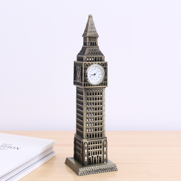 Mô hình đồng hồ Big Ben cao 23 cm - Màu Vàng Rêu