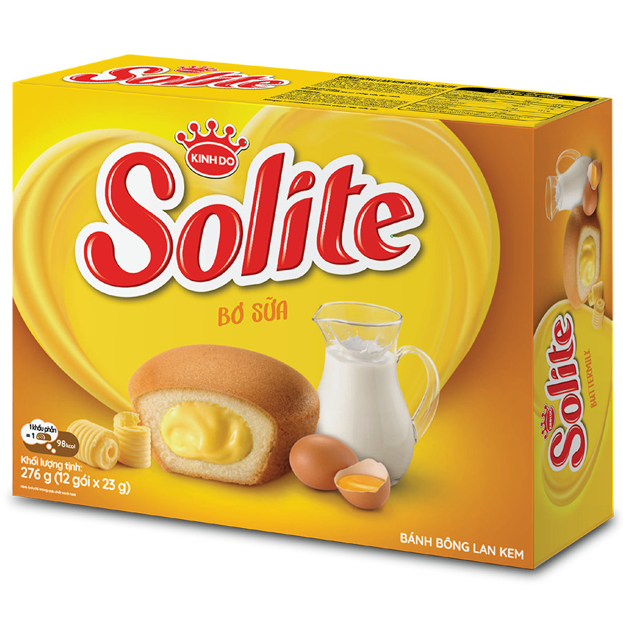 Combo 2 Hộp Bánh Cupcake SOLITE Vị Bơ Sữa 2x276g