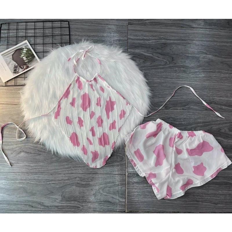 Sét ngủ hoạ tiết bò sữa cực sexy sang chảnh