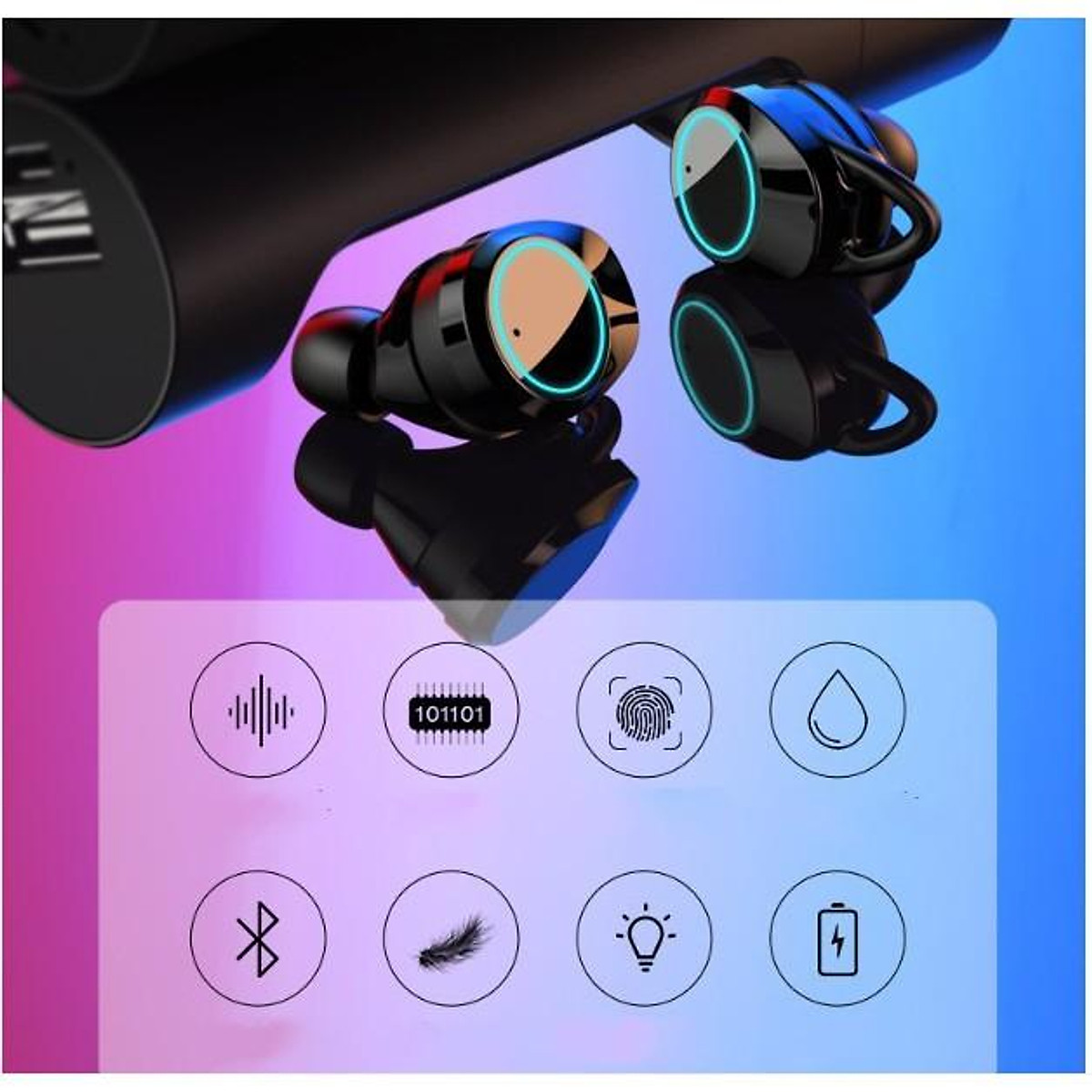 Tai Nghe Bluetooth 5.1 TWS - 205 Cảm Ứng Vân Tay Siêu Nhạy, Điều Khiển Đa Chức Năng, Chống Thấm Nước, Có Micro - Hàng Chính Hãng