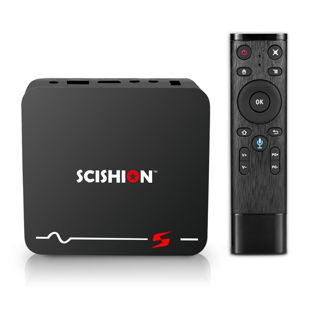 TV Box thông minh SCISHION S Smart Android 8.1, RK3229 Quad-core  hỗ trợ Tìm kiếm bằng giọng nói 4K UHD H.265 VP9