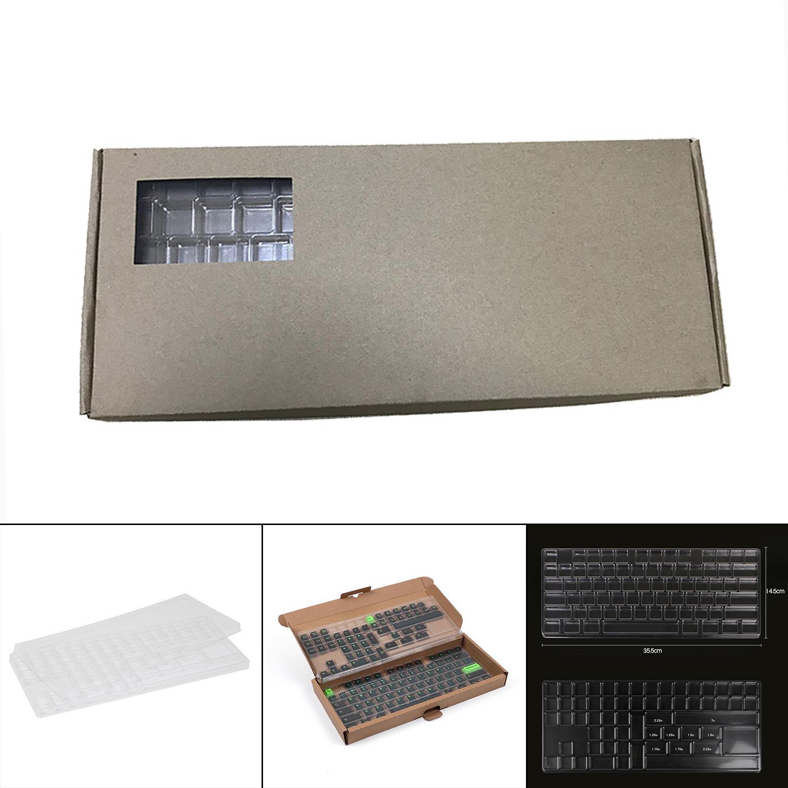 2 Layers Keycap Storage Box Dustproof Lid Compartment Keyboard Set Storage