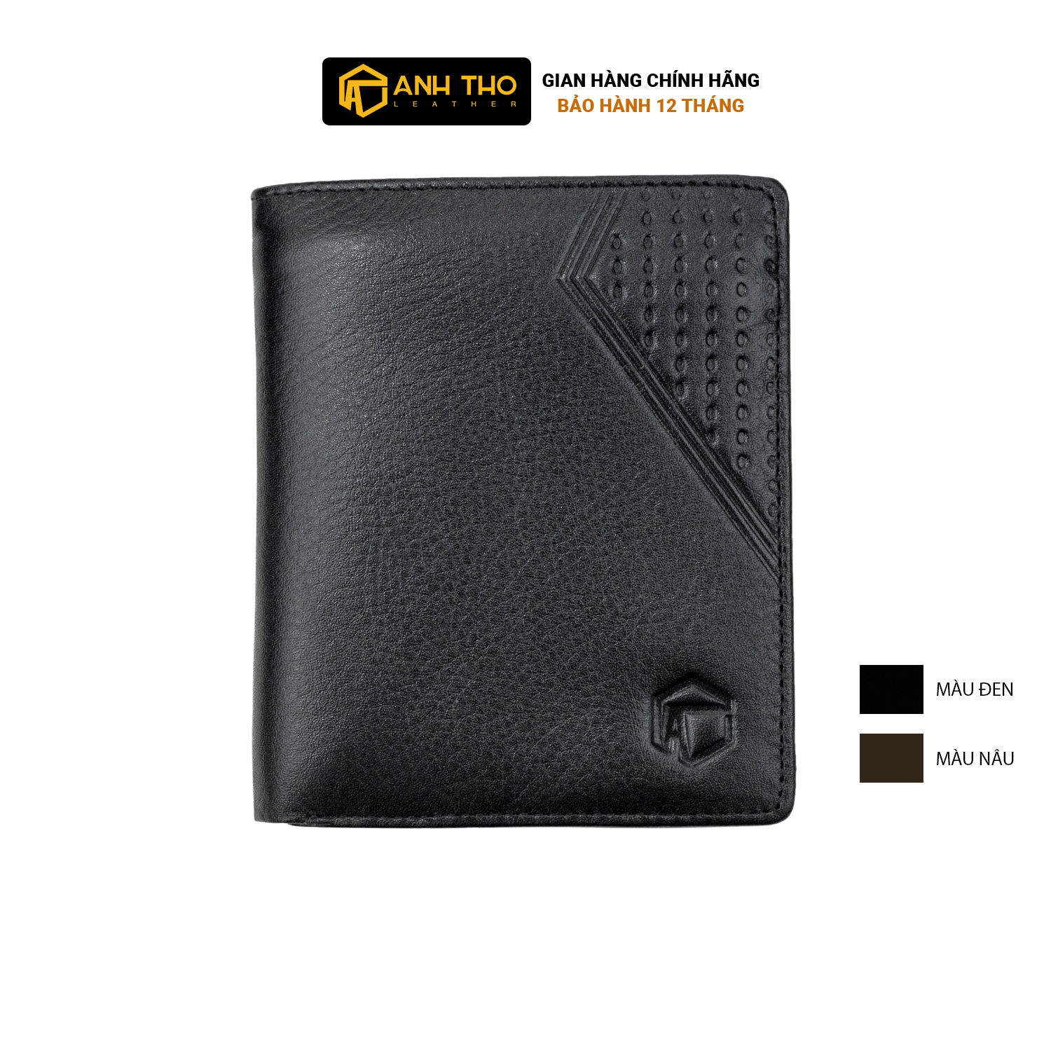 Ví đứng da bò B32D | Anh Tho leather