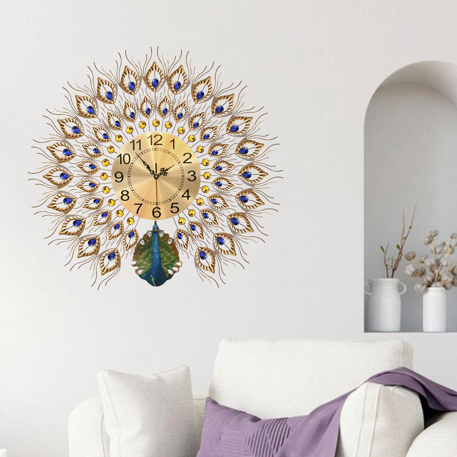 Wall Clock Hanging Clock Modern Metal Watch for Home Decor Indoor Living Room Dining Room
