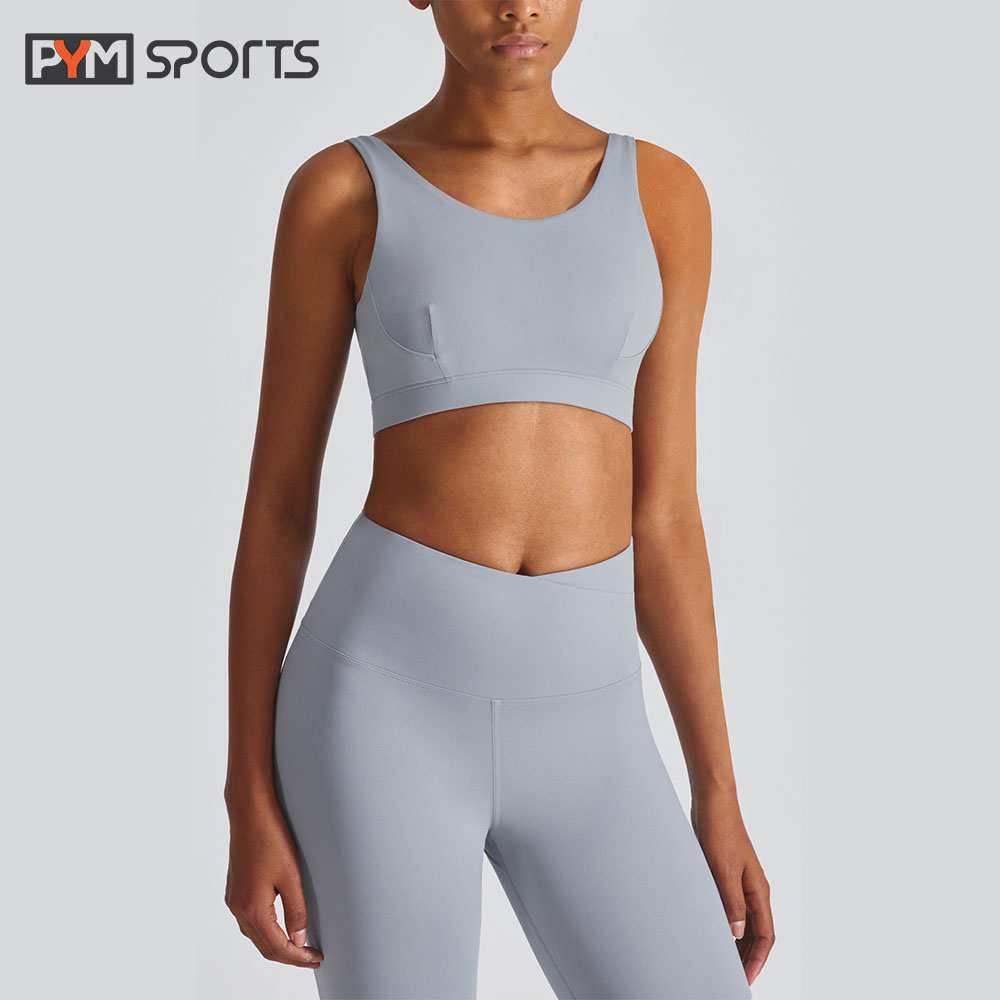 Quần legging chéo cạp không viền gấu PYMSPORTS - PYML031 Tập Gym, tập Yoga Nữ Thể Thao Co Giãn 4 Chiều