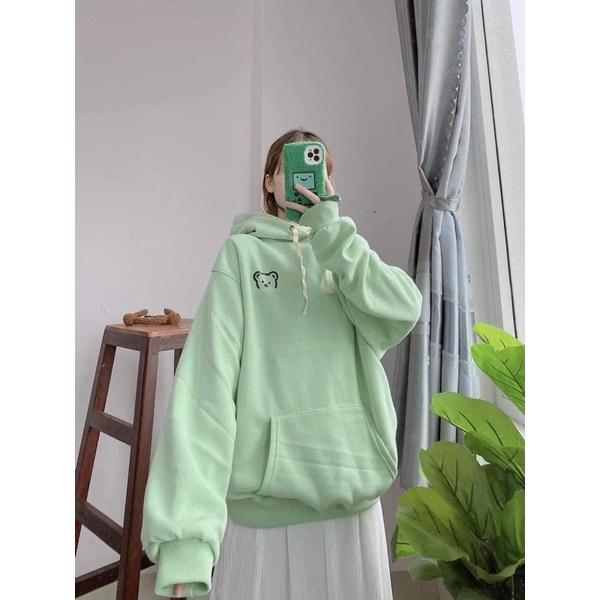 Áo hoodie logo mặt gấu nhỏ DA6