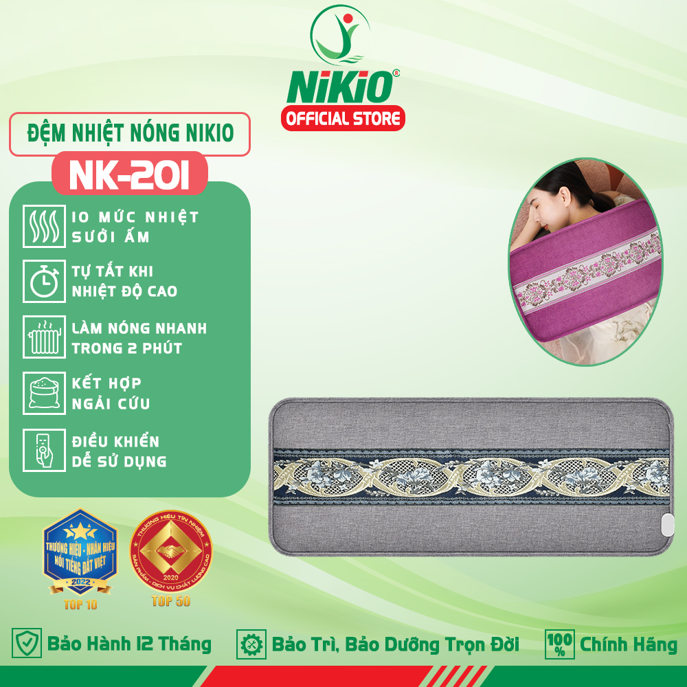 Đệm chườm nóng sưởi ấm toàn thân Nikio NK-201 - Làm nóng nhanh chóng
