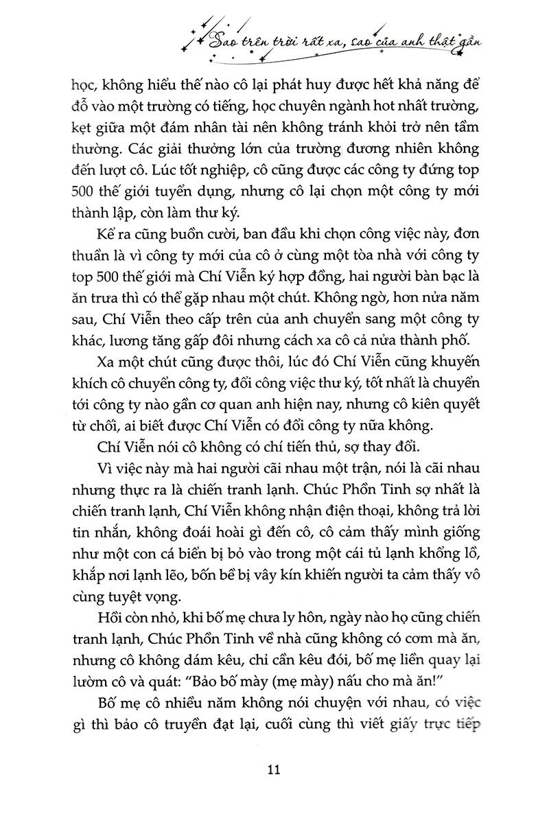 Sách Sao Trên Trời Rất Xa, Sao Của Anh Thật Gần