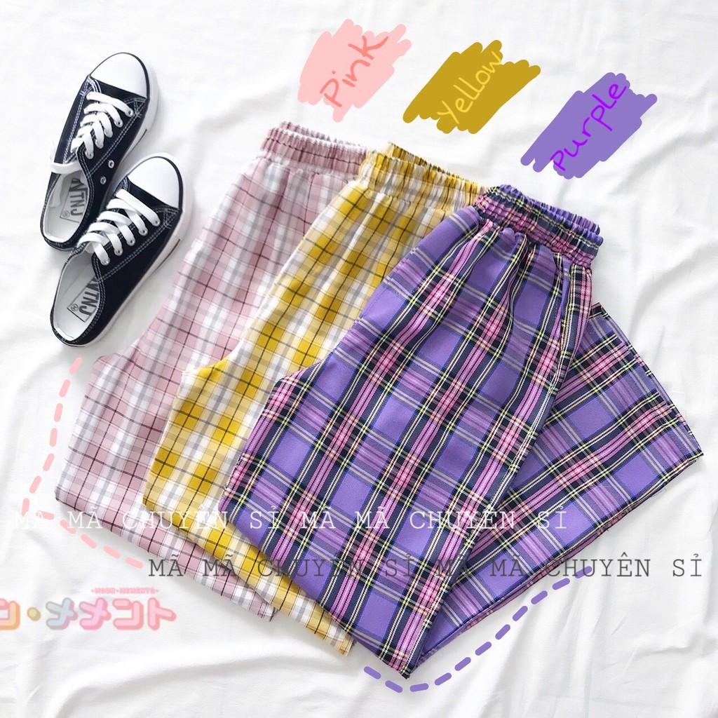 QUẦN CARO ỐNG SUÔNG