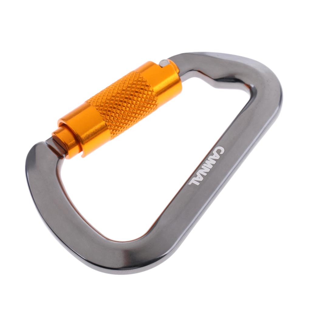 25KN / 2500KG Twist Gate Auto Self Lock Carabiner for Rock Climbing Caving Arborist Rigging Rappelling Rescue Outdoor Sport Tool