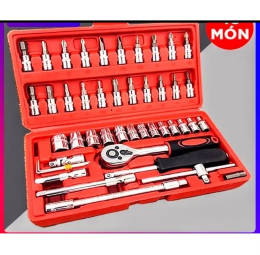 BỘ DỤNG CỤ ĐỒ NGHỀ SỮA CHỮA 46 CHI TIẾT THÁO LẮP THUẬN TIỆN CHO MỌI NHÀ