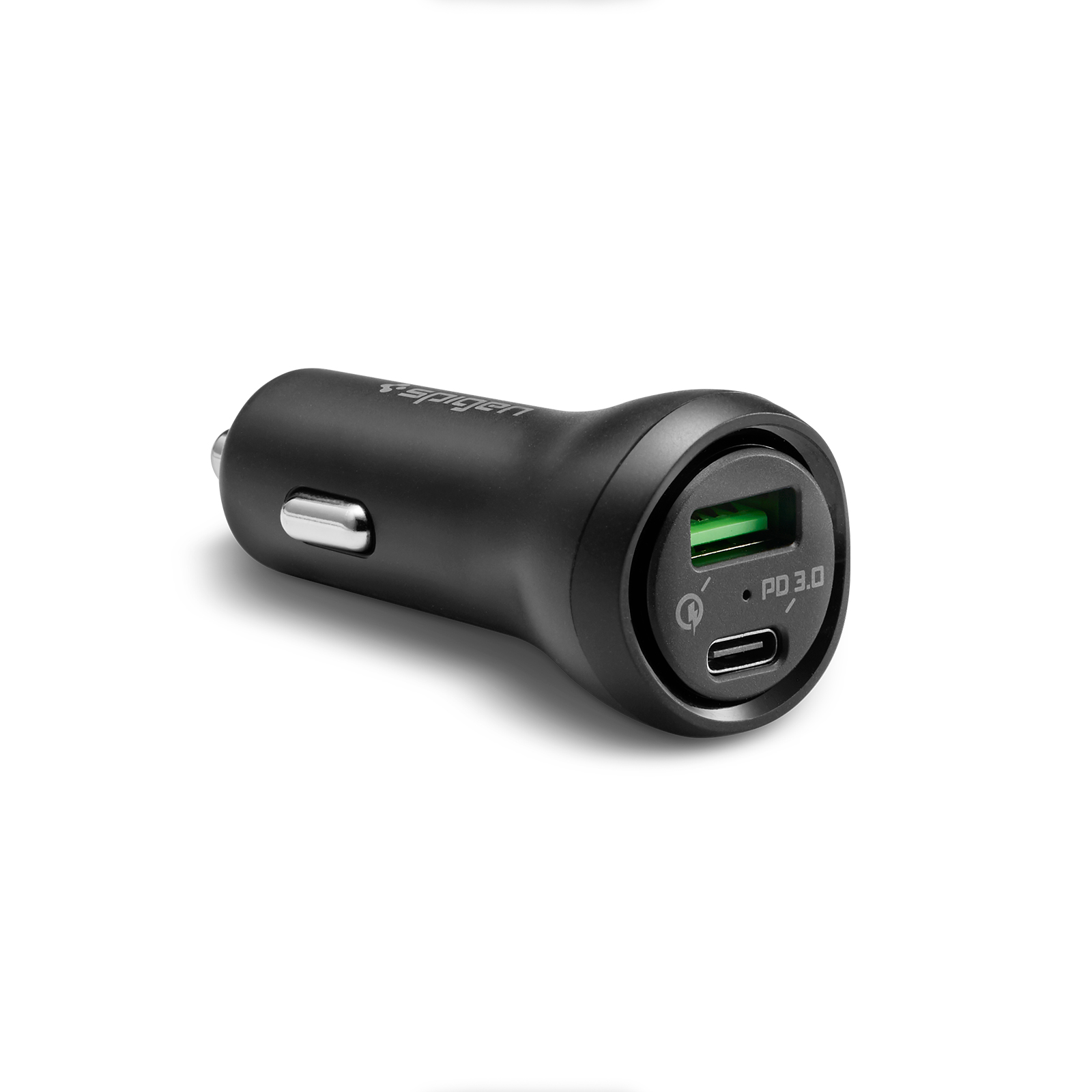 Tẩu Sạc Xe Hơi Spigen SteadiBoost Usb-C Pd3.0 Car Charger (1c1a) 27w - Hàng Chính Hãng