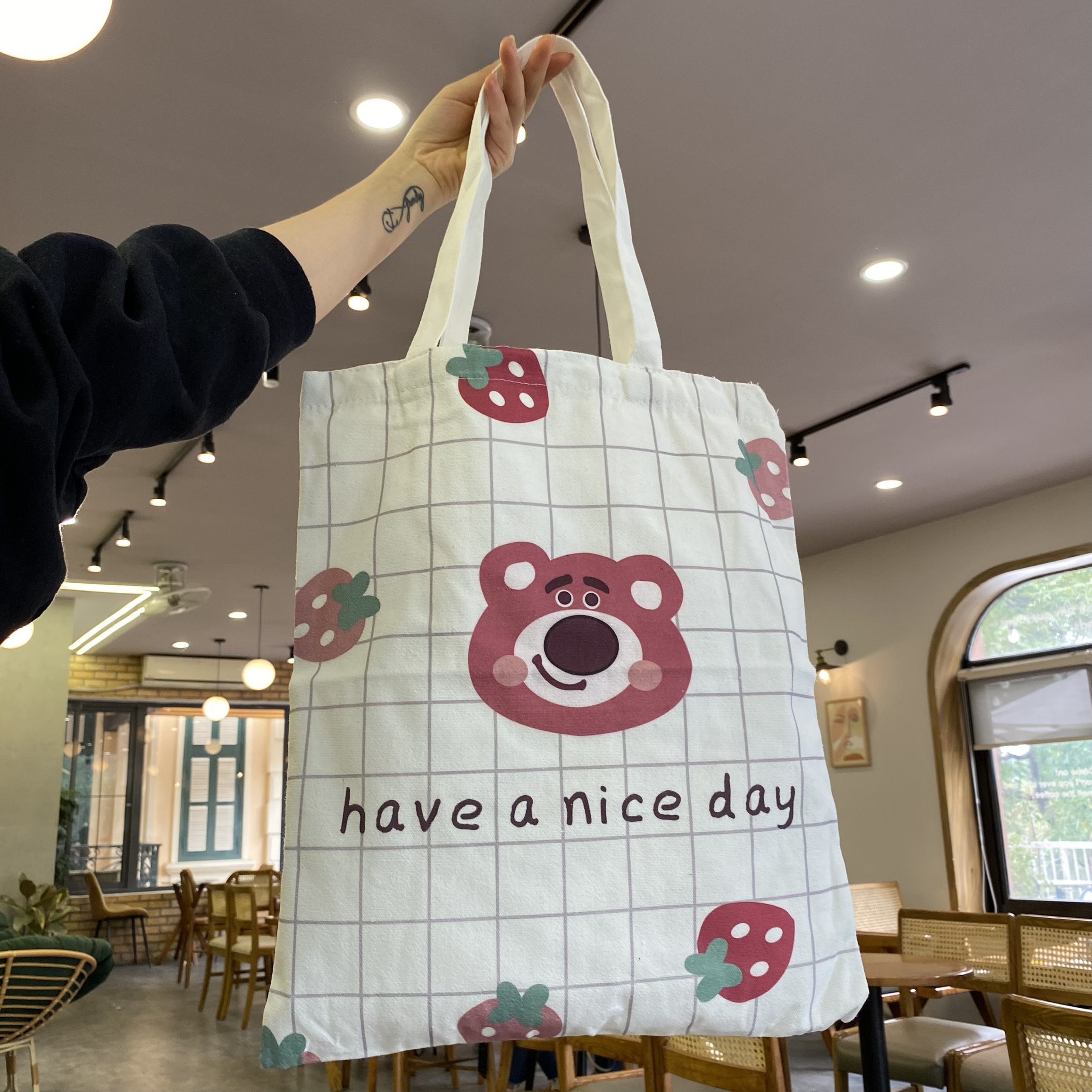 Túi tote nữ xinh con vật thú cưng cute canvas đeo vai đẹp cỡ lớn vừa sách vở giá rẻ thời trang học sinh dễ thương