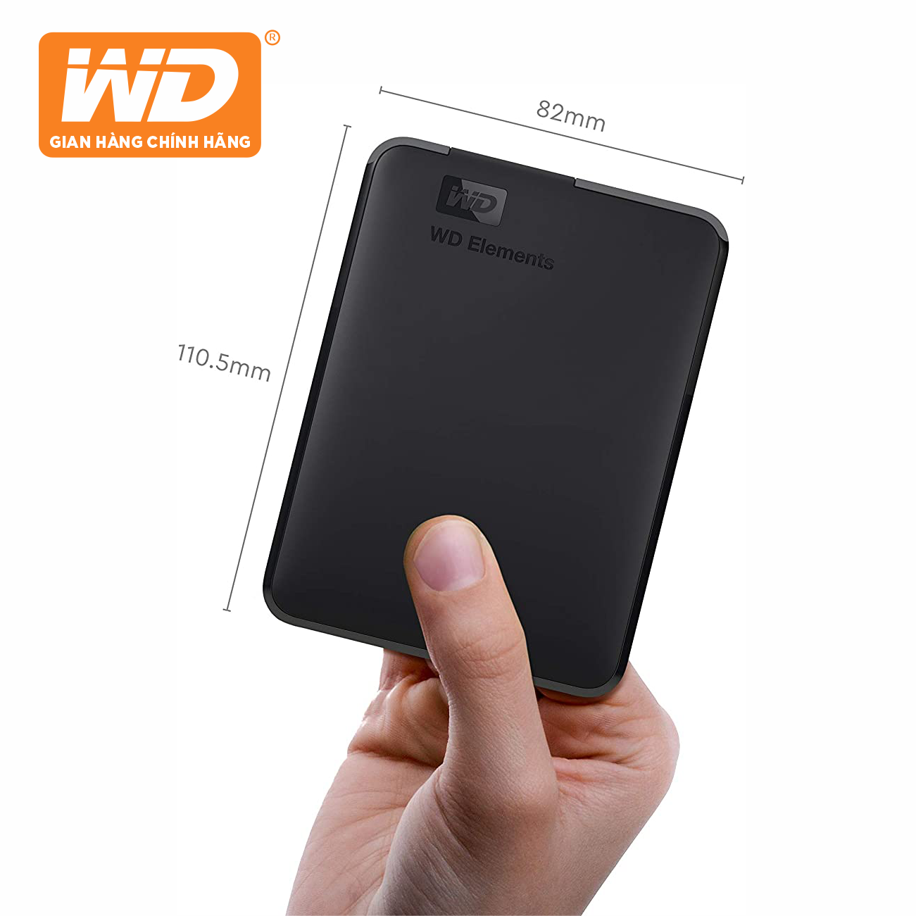 Ổ Cứng Di Động WD Elements Portable 750GB 2.5 USB 3.0 - WDBUZG7500ABK-WESN - Hàng Chính Hãng