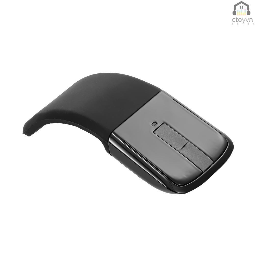 2.4G Wireless Mouse with USB Arc Mouse with Touch Function Folding Optical Mice with USB Receiver Bending Mouse for PC Laptop