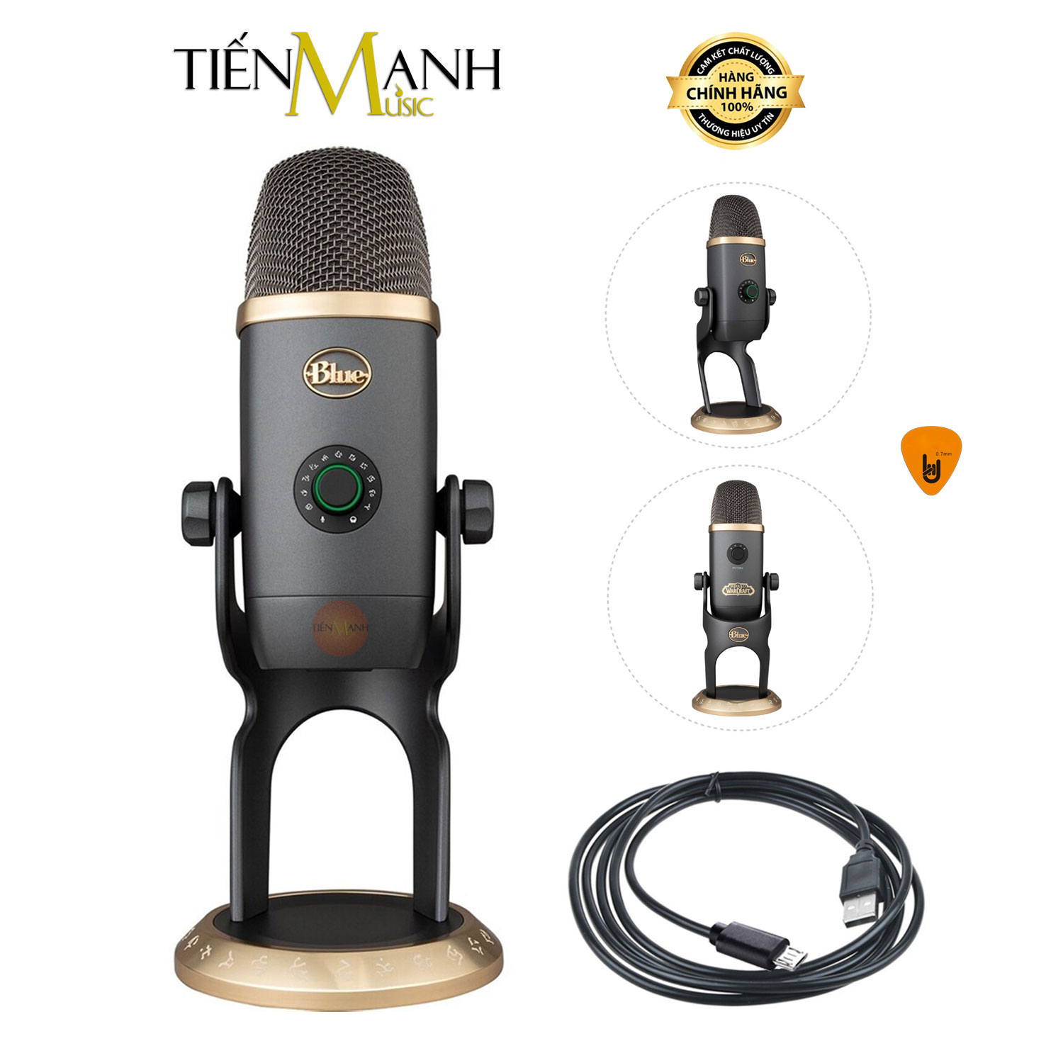 Micro Blue Yeti X World of Warcraft Edition 4 Condenser - Mic Thu Âm Podcast, Livestream, ASMR Microphone Hàng Chính Hãng - Kèm Móng Gẩy DreamMaker