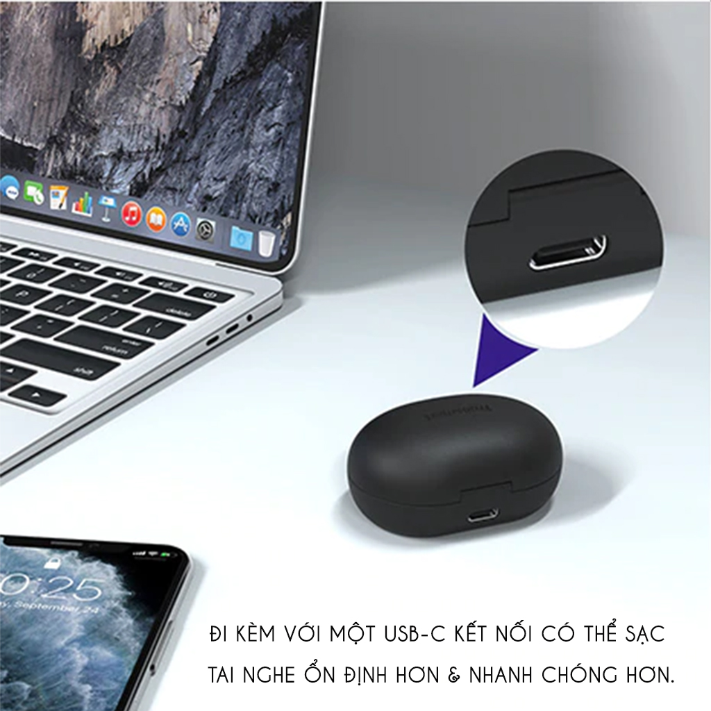 Tai nghe Bluetooth Tronsmart Onyx Neo APTX Tai nghe không dây TWS với chip Qualcomm, Điều khiển âm lượng, IPX5  ,Thời gian chơi 24 giờ -Hàng nhập khẩu