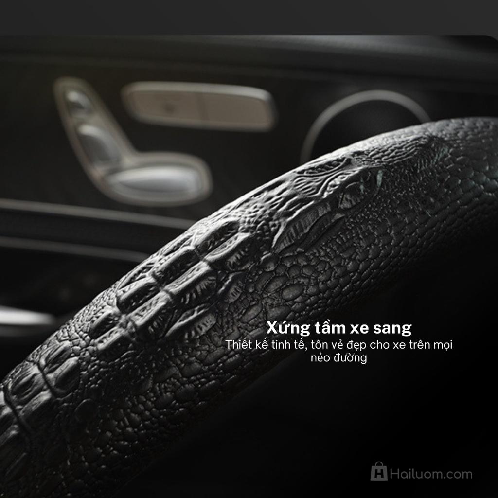 Bọc Vô Lăng ô tô VOLKSWAGEN T-CROSS | Da Thật Khâu Tay Cao Cấp - Mã BLAGO