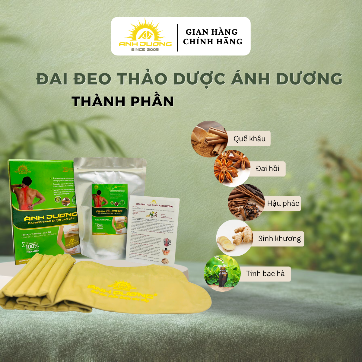 ĐAI ĐEO ÁNH DƯƠNG - HỖ TRỢ LÀM ẤM THƯ GIẢN VÙNG BỤNG, VÙNG LƯNG CHO PHỤ NỮ SAU SINH