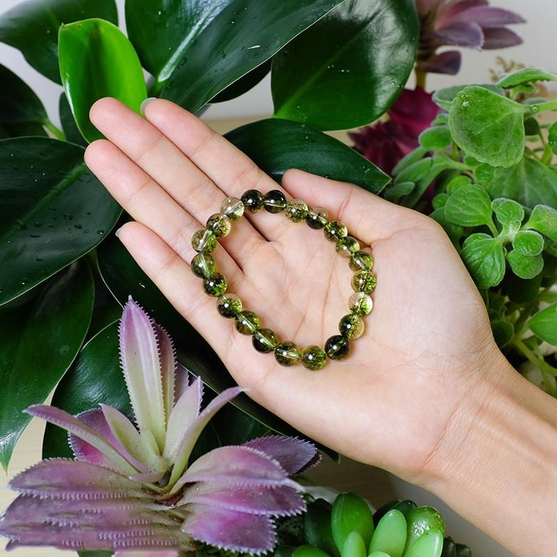 Vòng tay đá. thach anh Ưu Linh Xanh Lá chất lượng 5A