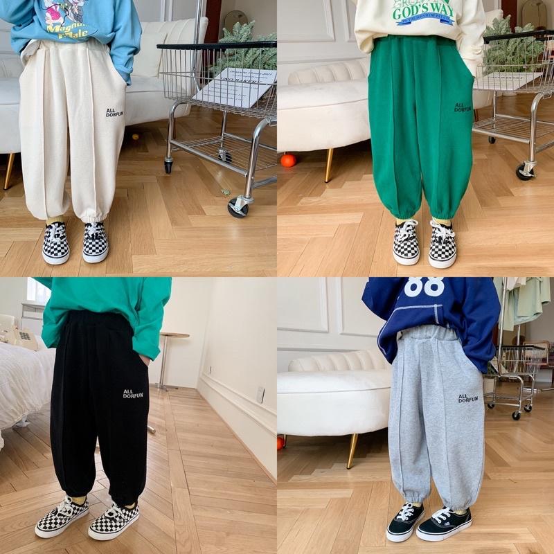 Quần jogger nỉ da cá phong cách hàn quốc cho bé Q791