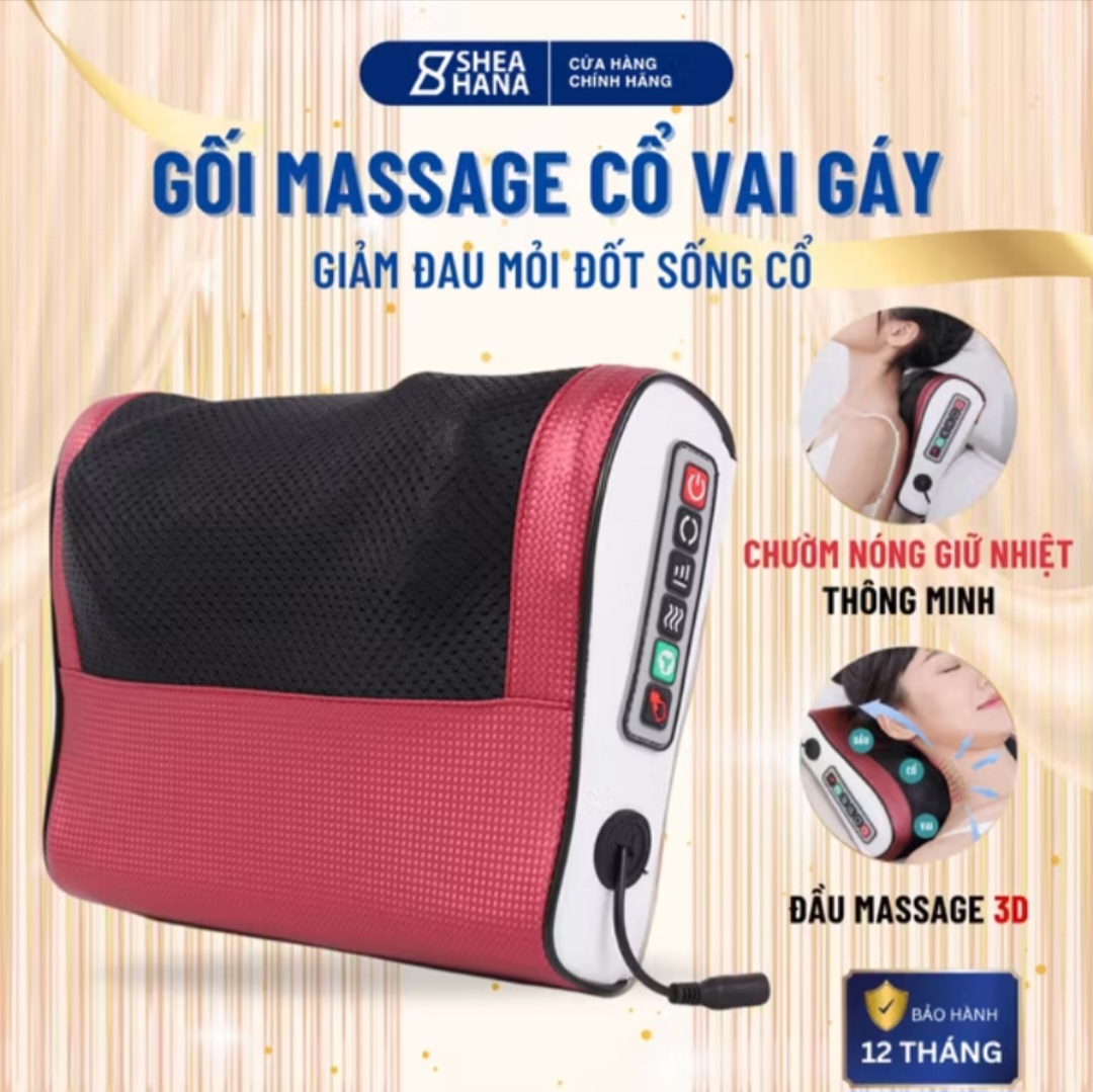 GỐI MASSAGE CỔ VAY GÁY 20 BI CAO CẤP CHO MỌI GIA ĐÌNH MẪU MỚI CHẤT LƯỢNG