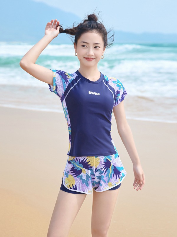 ĐỒ Bơi Nữ Rời Đùi Ngắn Tay Che Bụng
