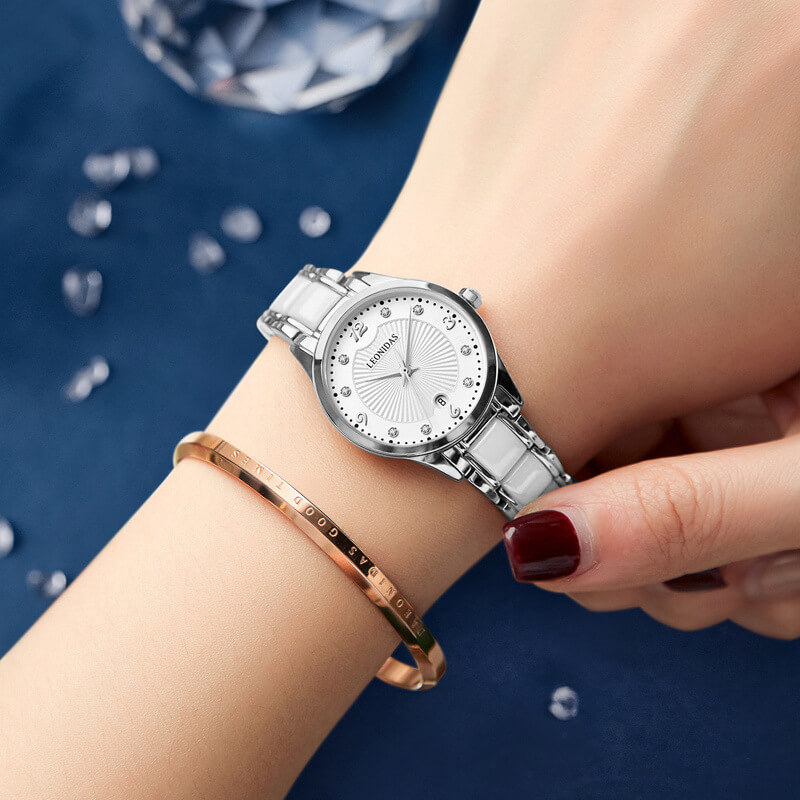 Đồng hồ nữ chính hãng LEONIDAS LD80131-2 Kính sapphire ,chống xước ,Chống nước 30m ,Bảo hành 24 tháng,Máy điện tử(Pin),dây kim loại 316L, thiết kế đơn giản dễ đeo