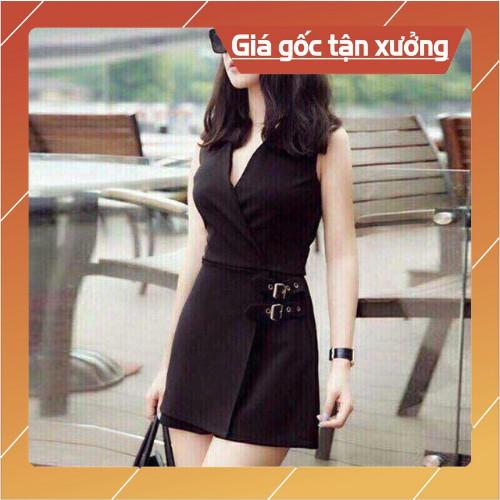 ĐẦM NỮ  ĐẦM ÔM VẠT 2 LỚP ĐẮP CHÉO EO KẾT KHOEN
