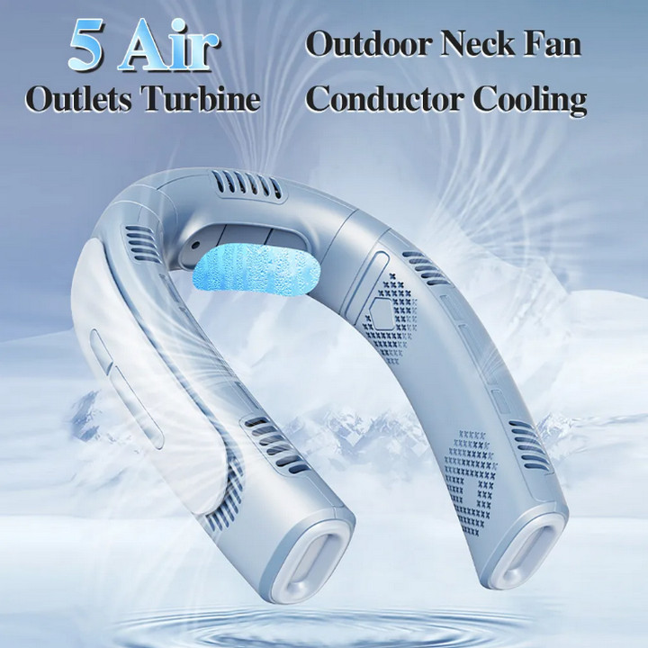 Quạt Đeo Cổ ICE ENGINE 05 FIVE-CORE ICE SENSING WEARABLE AIR CONDITIONER - Home and Garden