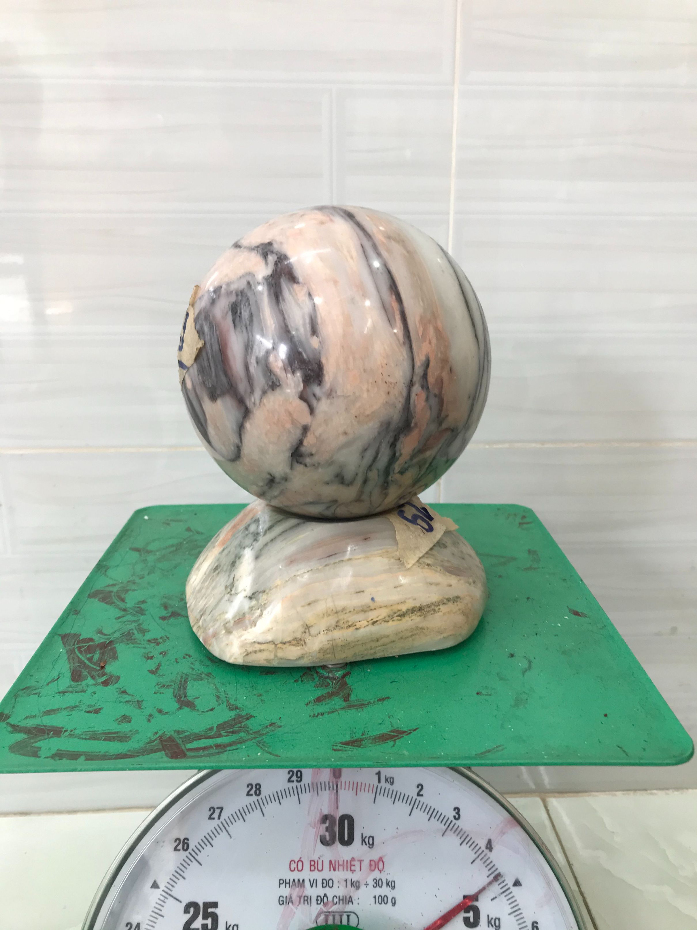 Bi đá để bàn Serpentine tự nhiên nặng 4.6kg-MS29